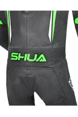 Shua Infinity Nero Verde 1PC Tute da Moto Pelle Uomo 