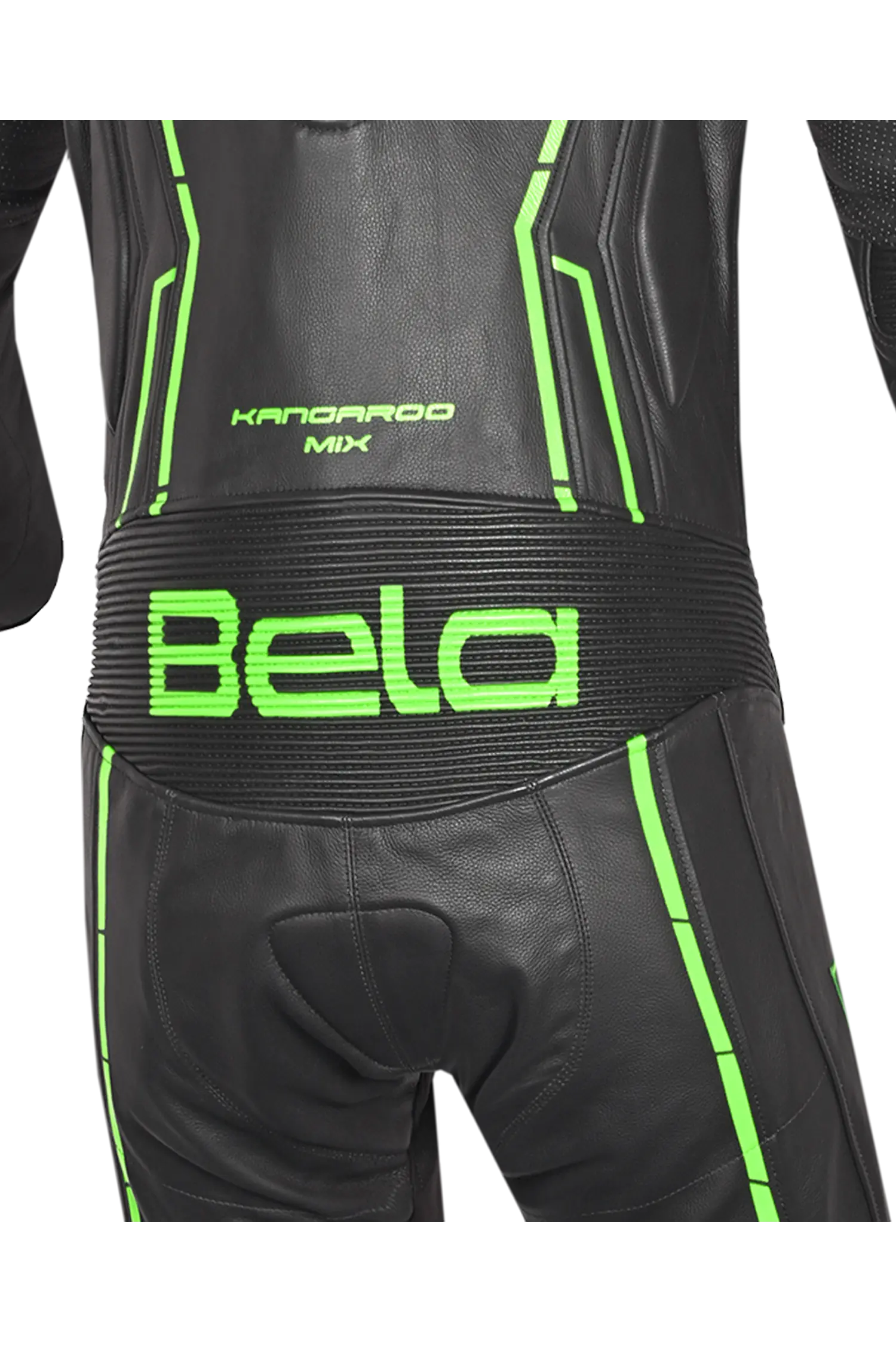 Bela Rocket Nero Verde 1PC Tute in Pelle Di Canguro Mix Uomo 