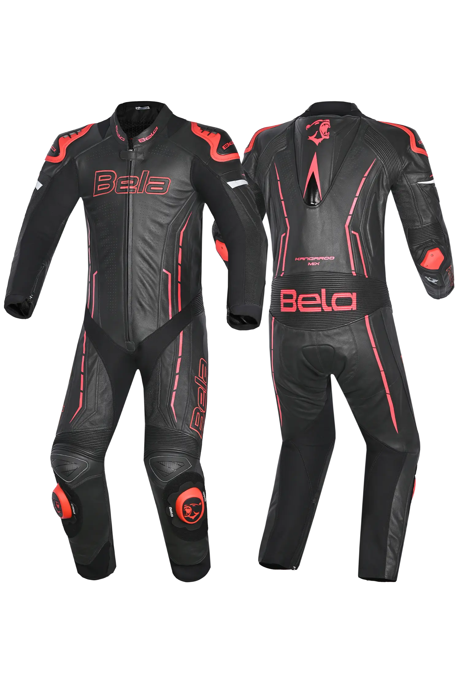 BELA-1PC tuta ROCKET MIX CANGURO NERO/ROSSO 