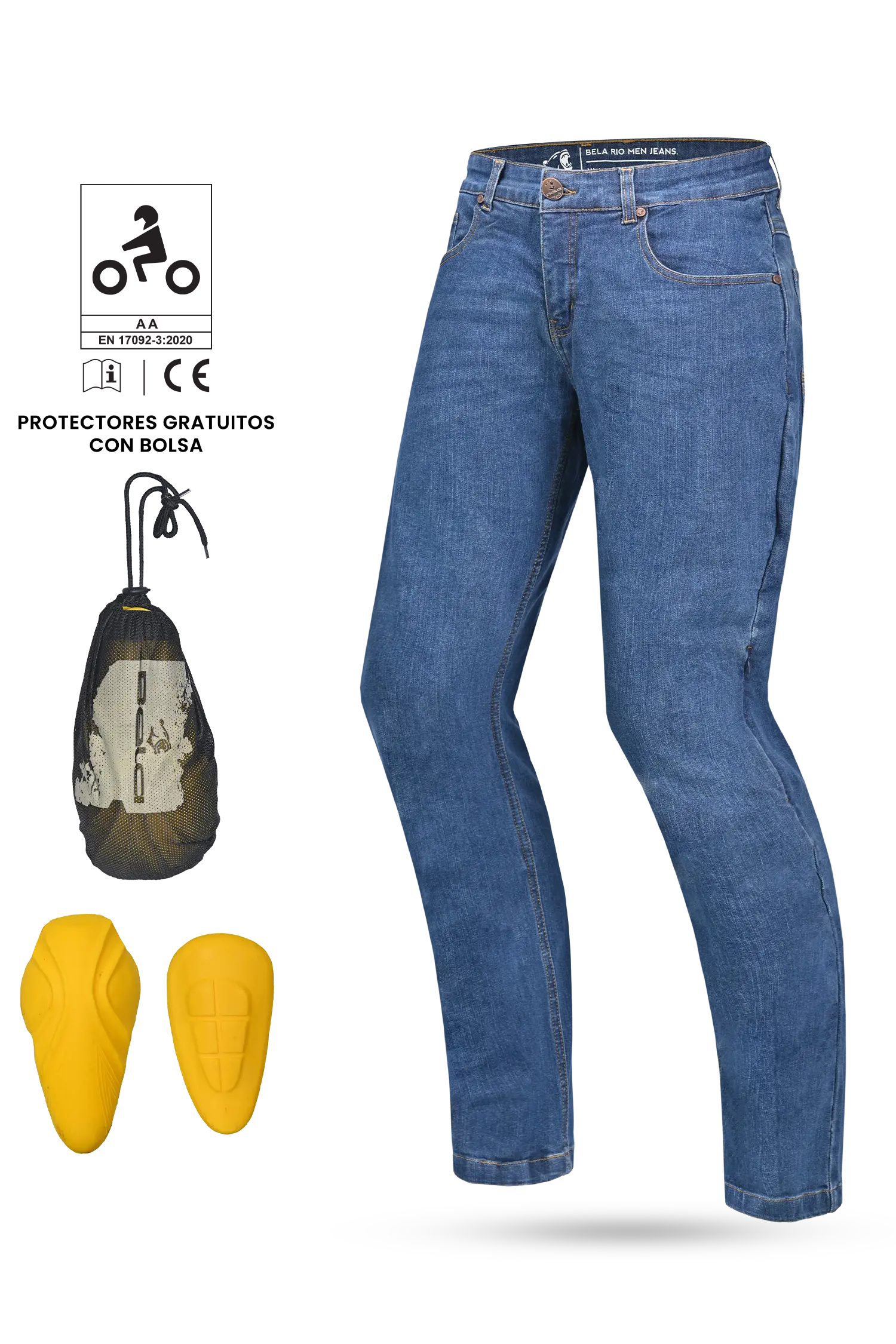 BELA Rio Pantaloni Da Moto 34l Blu 