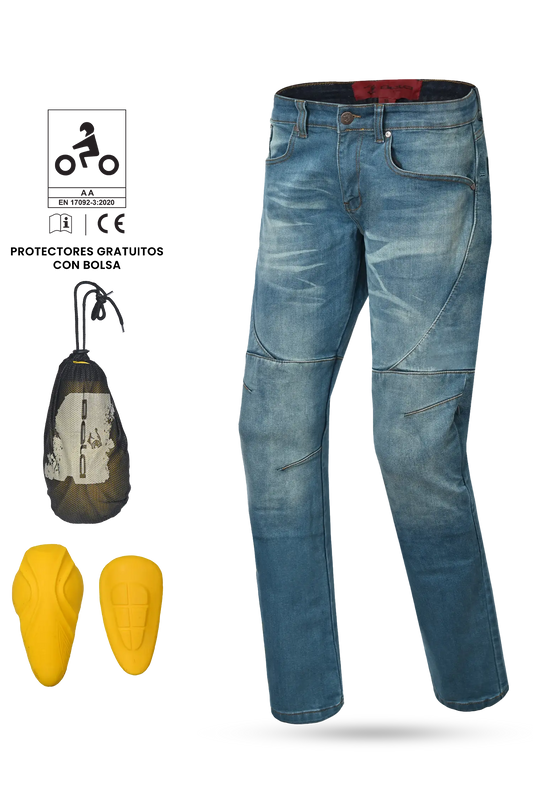 Bela Rocker Jeans Moto Uomo Azzurro 