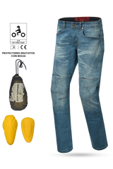 Bela Rocker Jeans Moto Uomo Azzurro 