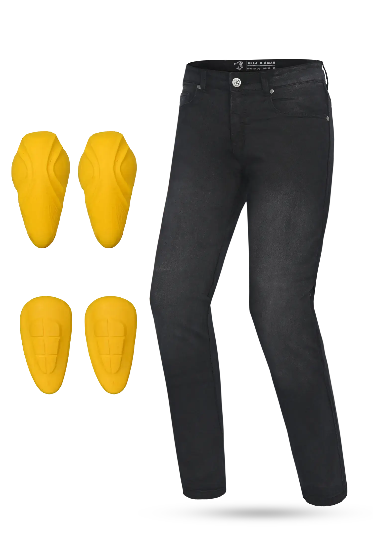 Bela Rio Jeans Moto Uomo Nero 