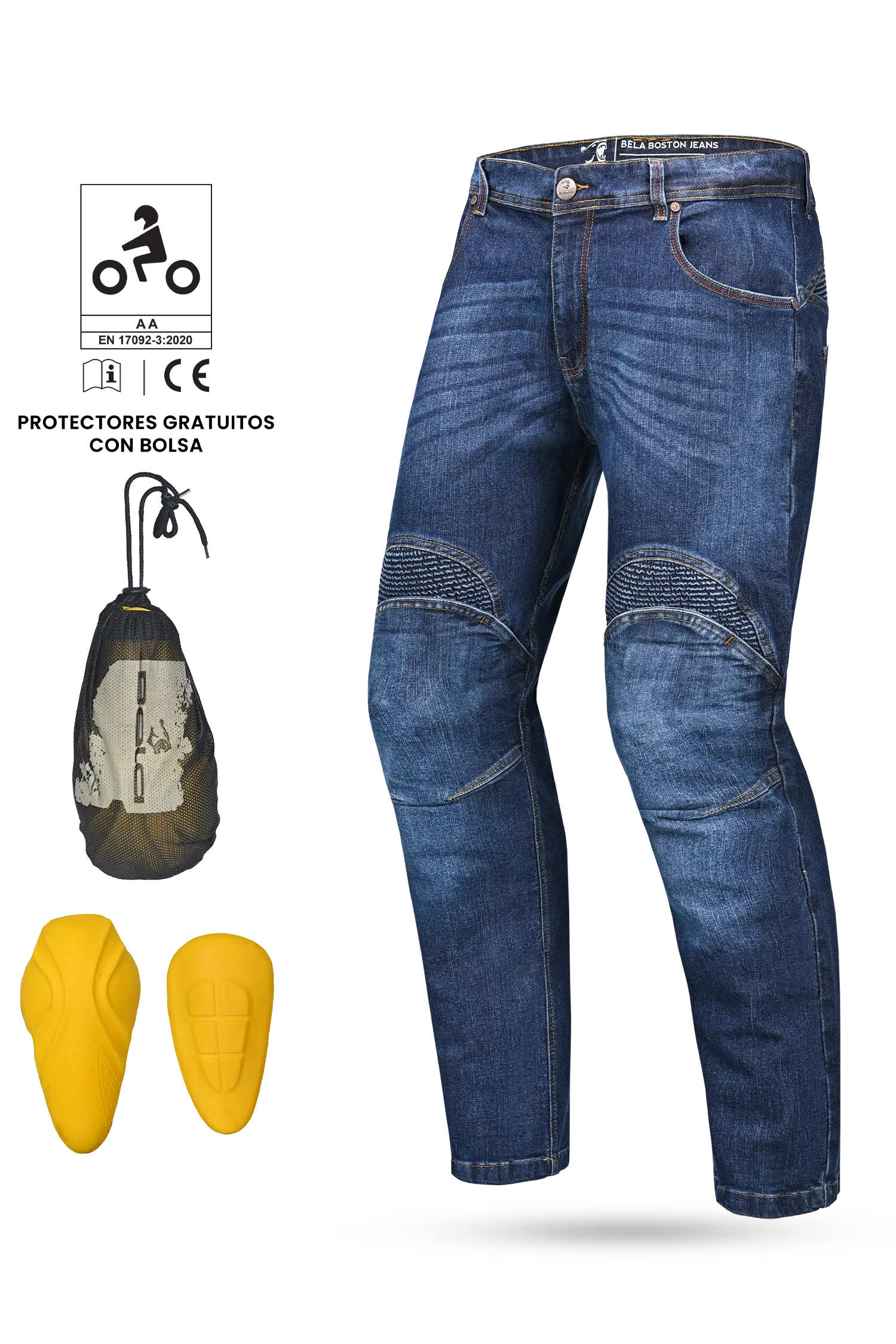 Bela Boston Jeans Moto per Uomo light blu 