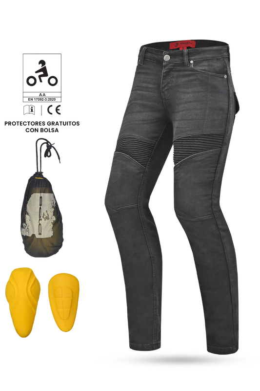 Bela Rosekin Jeans Moto per Donna Nero vaquero 