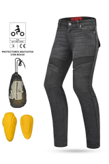 Bela Rosekin Jeans Moto per Donna Nero vaquero 