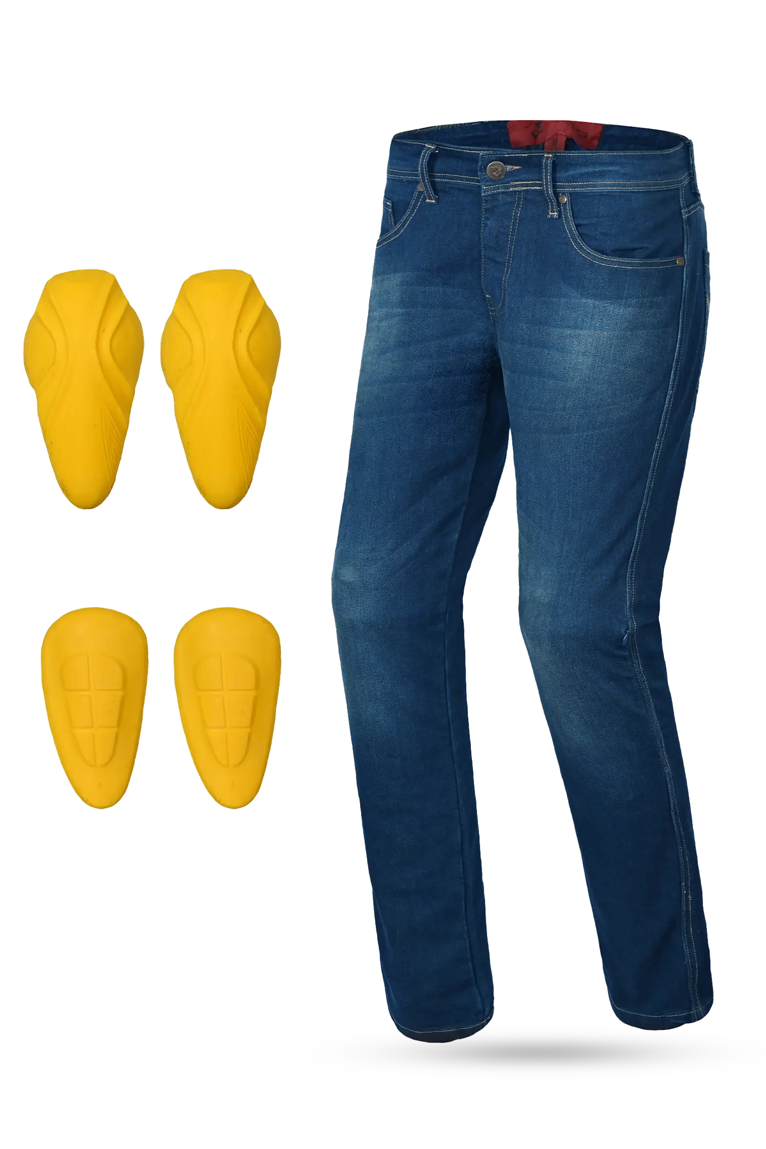 Bela Tough Rider da uomo Jeans da motociclista vintage blu 