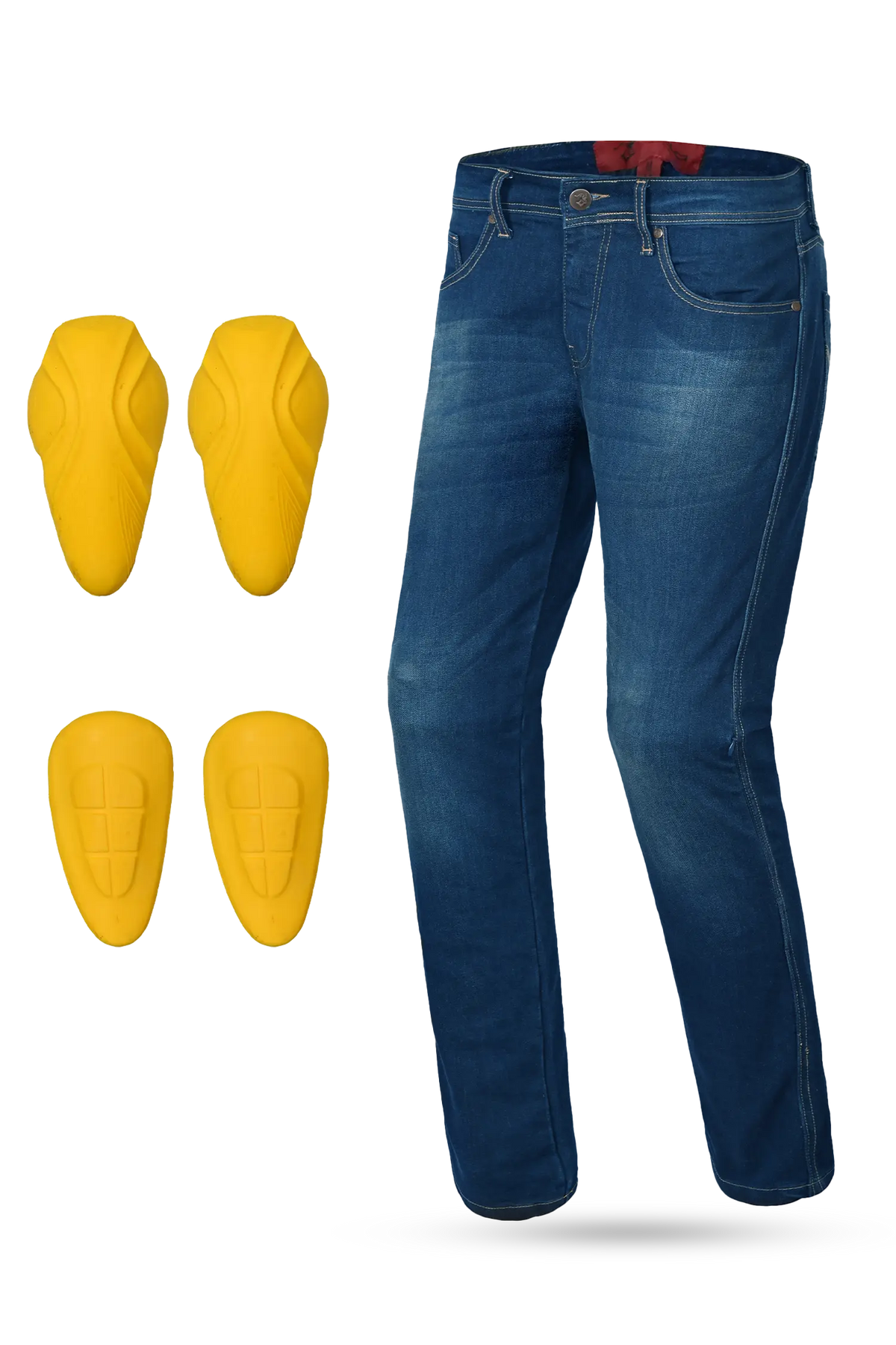 Bela Tough Rider da uomo Jeans da motociclista vintage blu 