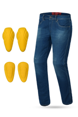 Bela Tough Rider da uomo Jeans da motociclista vintage blu 