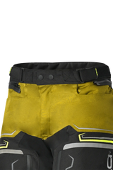 Bela Watson Pantaloni da moto touring Nero/Marrone/Giallo Fluor/Bianco 