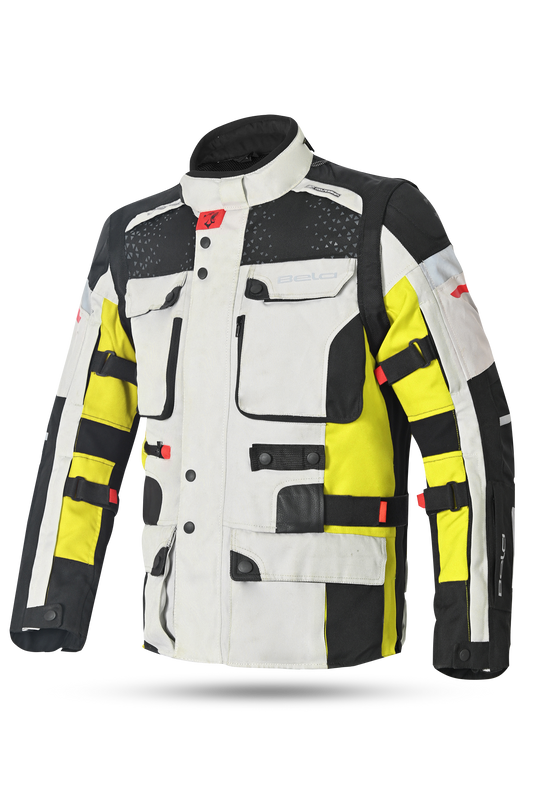 Bela Cross Road Extreme WP uomo Giacca Tre strati moto ( Maniche removibili ) 