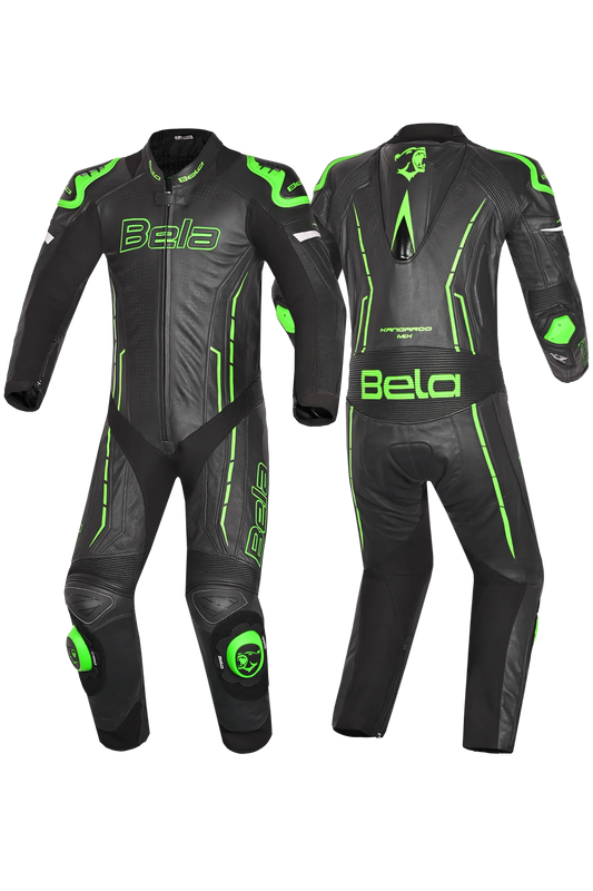 Bela Rocket Nero Verde 1PC Tute in Pelle Di Canguro Mix Uomo 