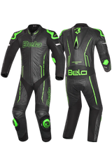 Bela Rocket Nero Verde 1PC Tute in Pelle Di Canguro Mix Uomo 