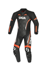 Shua Infinity Nero Arancia 1PC Tute da Moto Pelle Uomo 