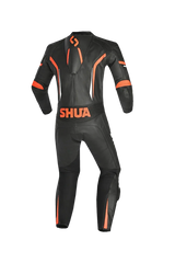 Shua Infinity Nero Arancia 1PC Tute da Moto Pelle Uomo 