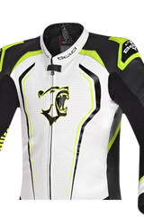 BELA NorthStar 1PC tute da corsa moto Nero Blanco Giallo 