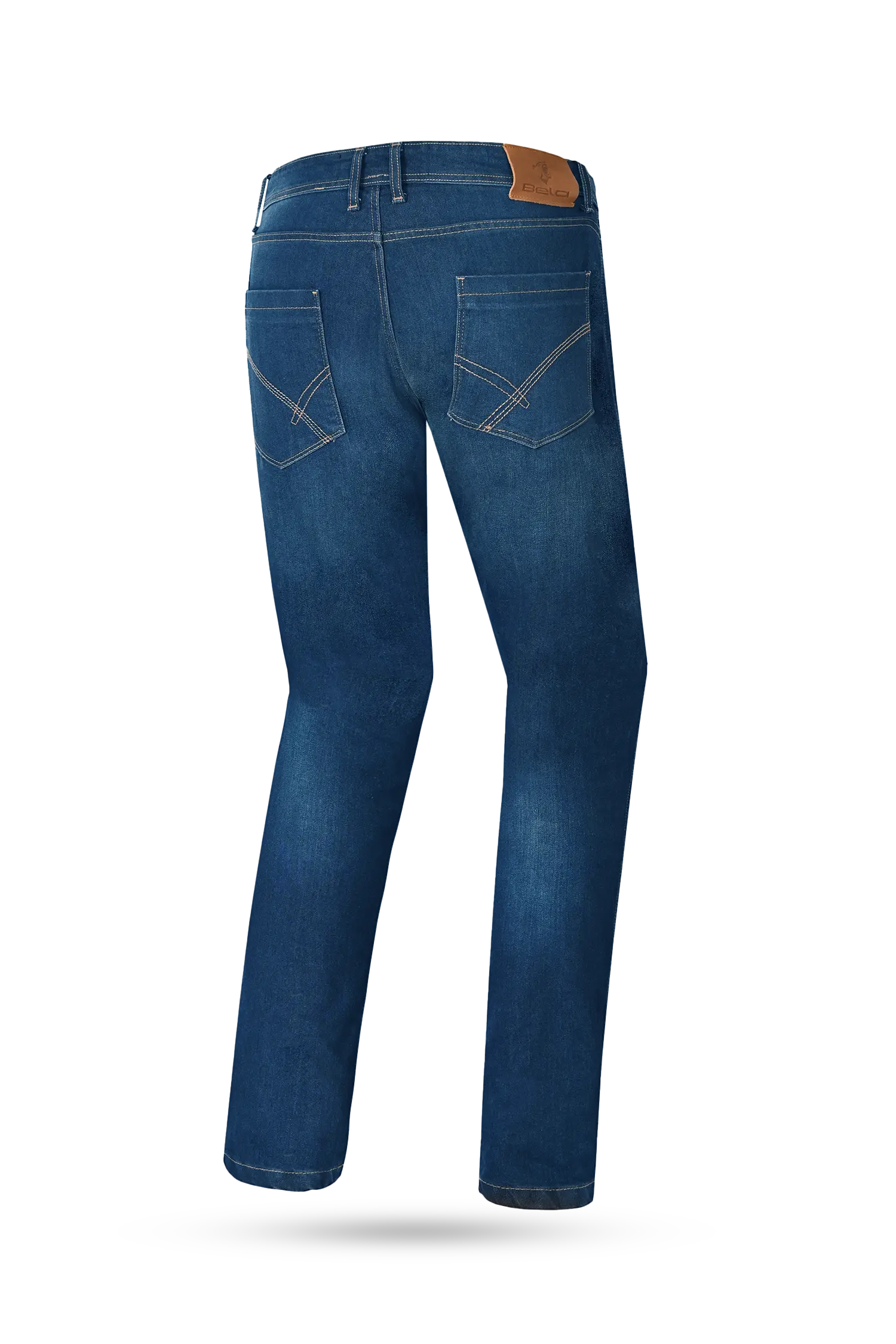 Bela Tough Rider da uomo Jeans da motociclista vintage blu 