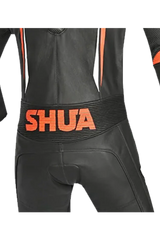 Shua Infinity Nero Arancia 1PC Tute da Moto Pelle Uomo 
