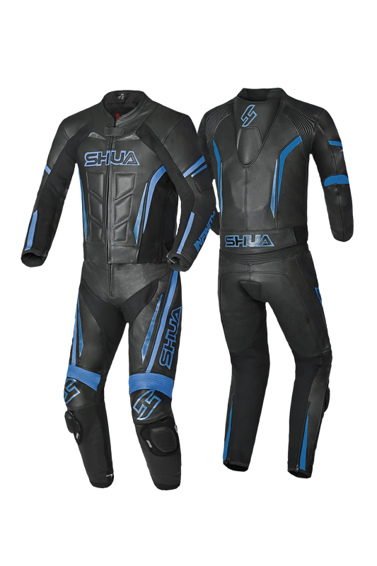 Shua Infinity Tuta Moto 2 pezzi Nero/Blu 