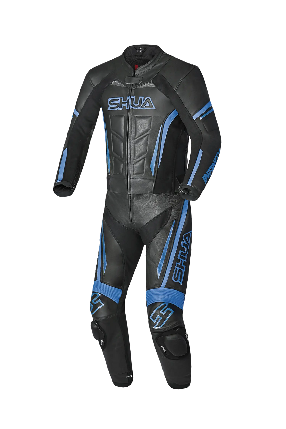 Shua Infinity Tuta Moto 2 pezzi Nero/Blu 
