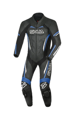 Shua Infinity Nero Blu 1PC Tute da Moto Pelle Uomo 