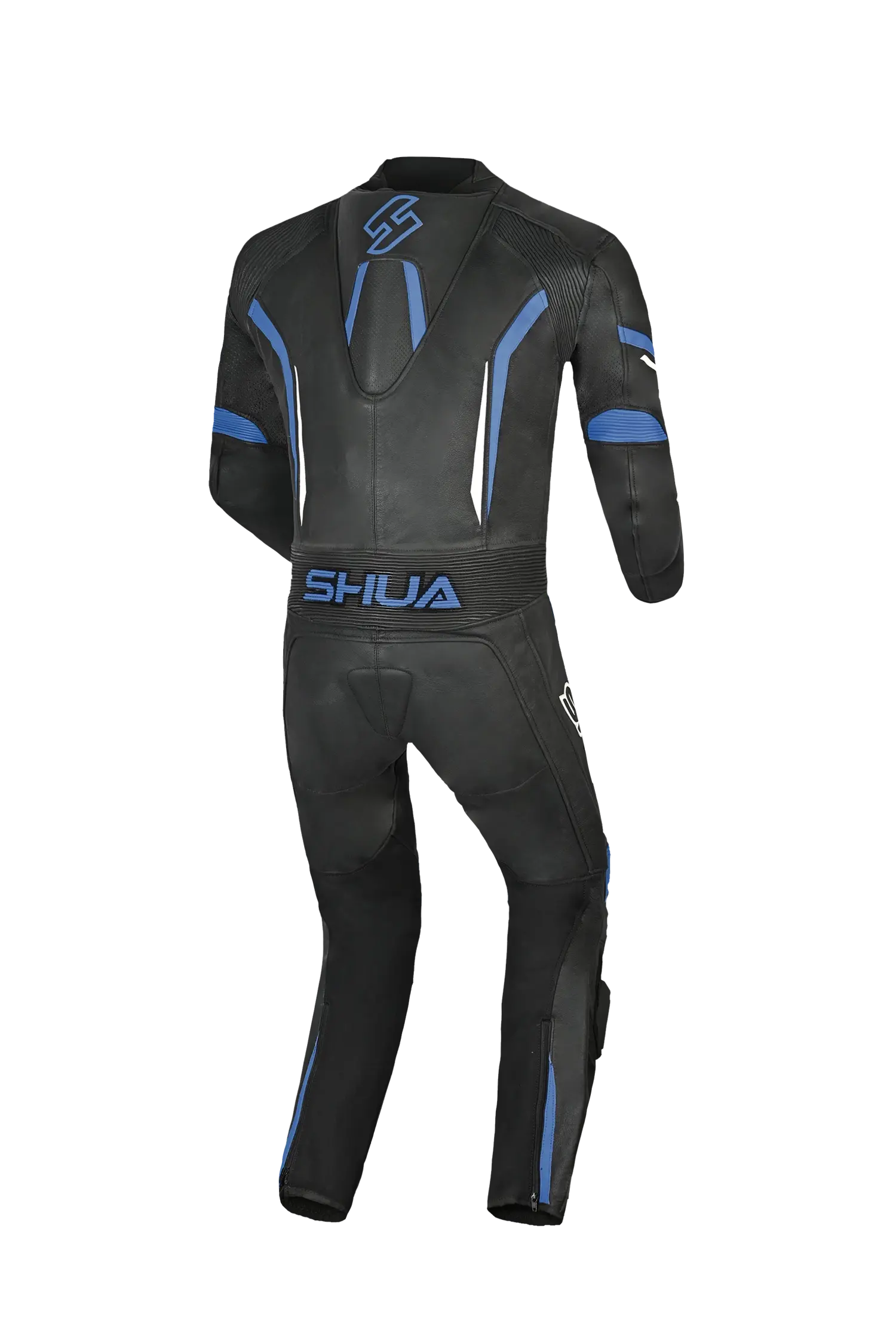 Shua Infinity Nero Blu 1PC Tute da Moto Pelle Uomo 