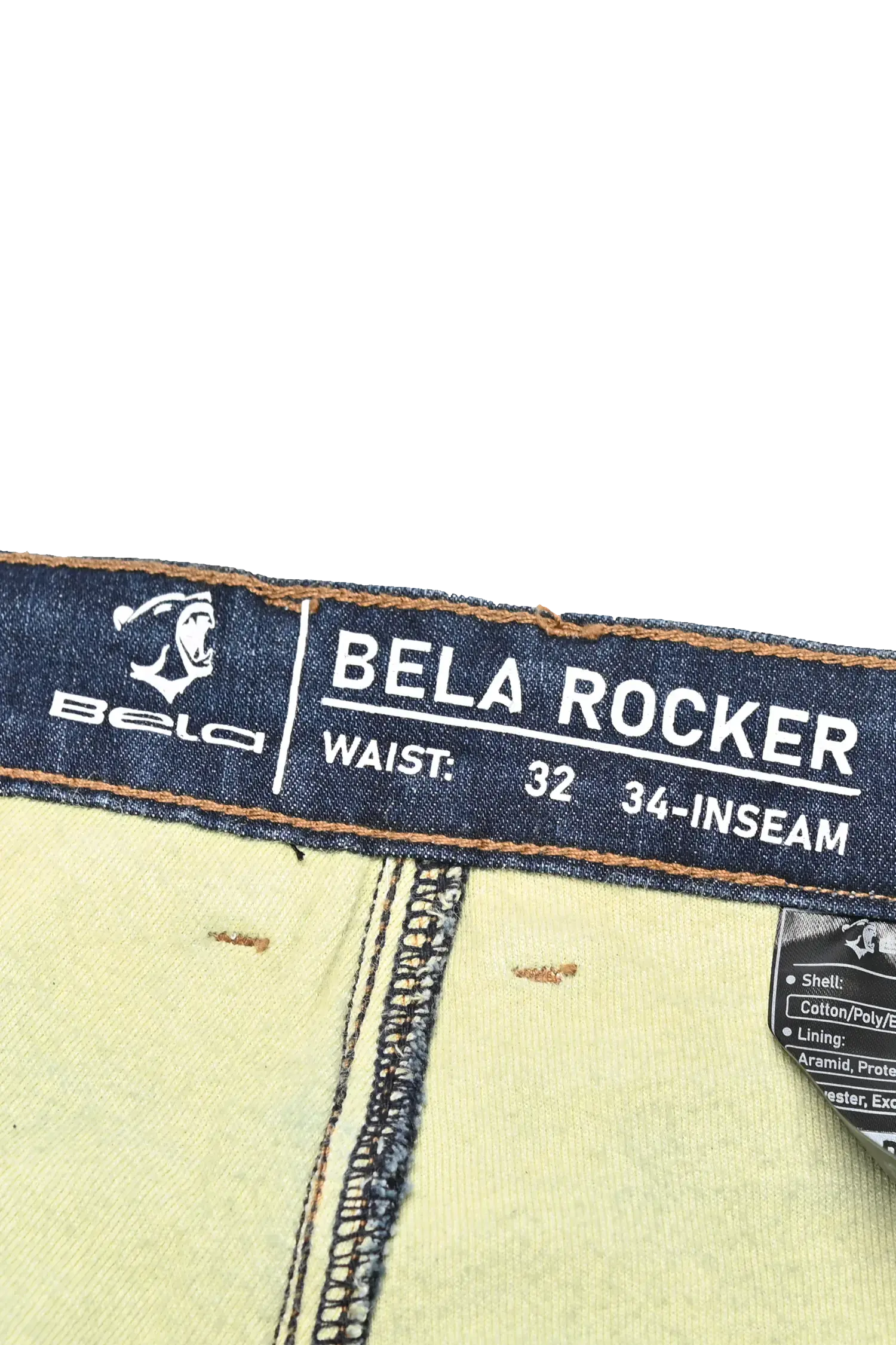 Bela Rocker Jeans 34L Moto per Uomo - Azul 