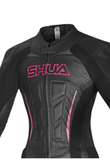 Shua Infinity Tuta Moto donna 2 pezzi Nero/fushia 