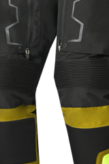 Bela Watson Pantaloni da moto touring Nero/Marrone/Giallo Fluor/Bianco 