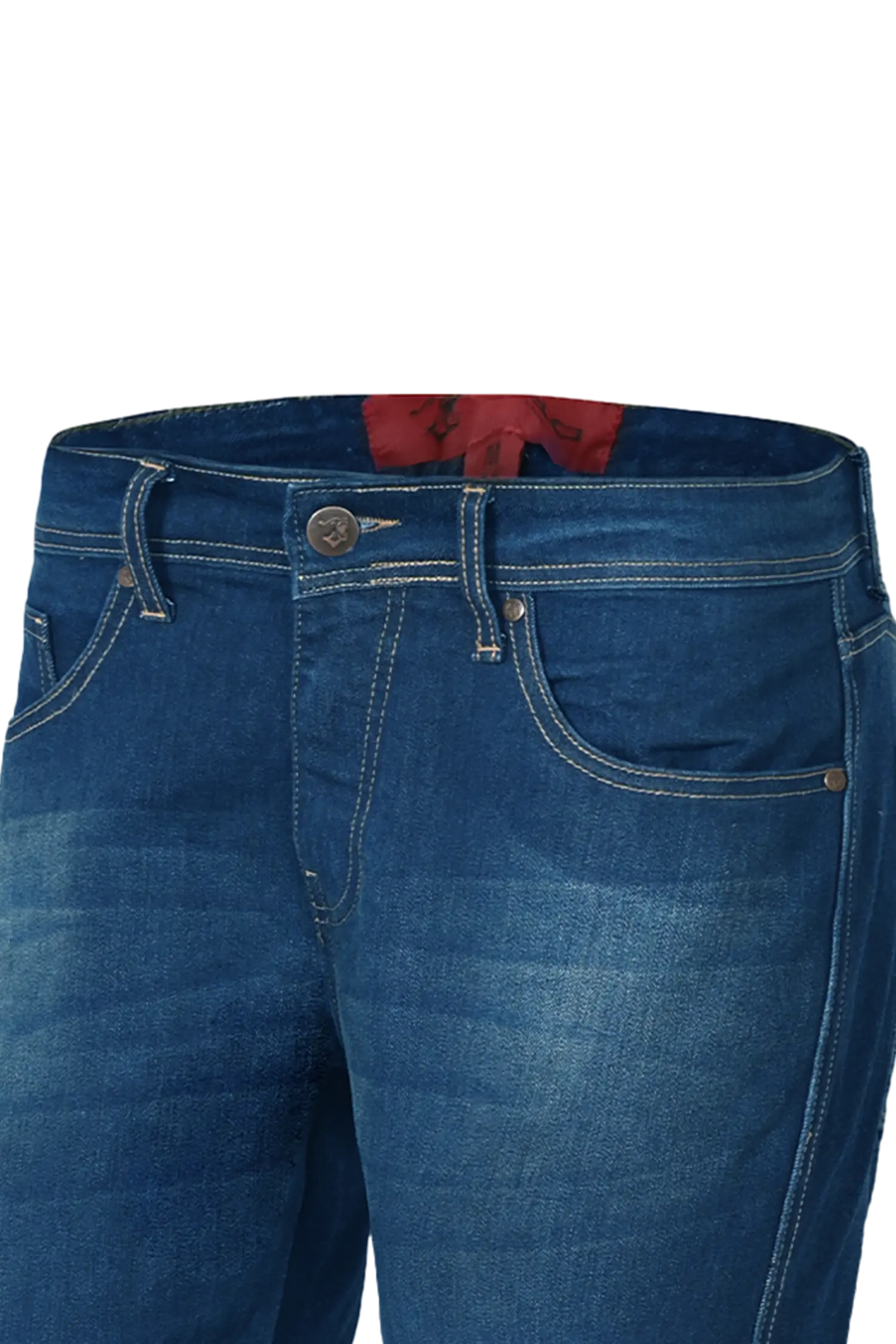 Bela Tough Rider da uomo Jeans da motociclista vintage blu 