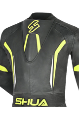 Shua Infinity Nero Giallo/Flu 1PC Tute da Moto Pelle Uomo 