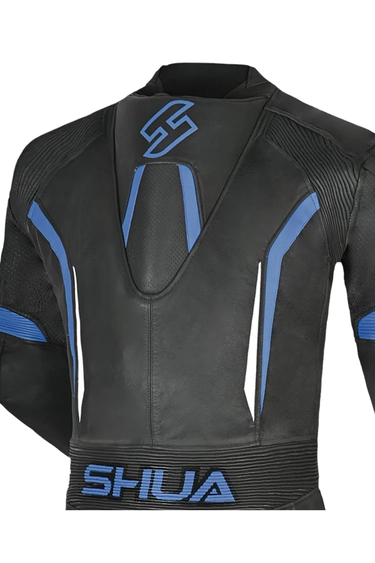 Shua Infinity Nero Blu 1PC Tute da Moto Pelle Uomo 