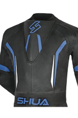 Shua Infinity Nero Blu 1PC Tute da Moto Pelle Uomo 