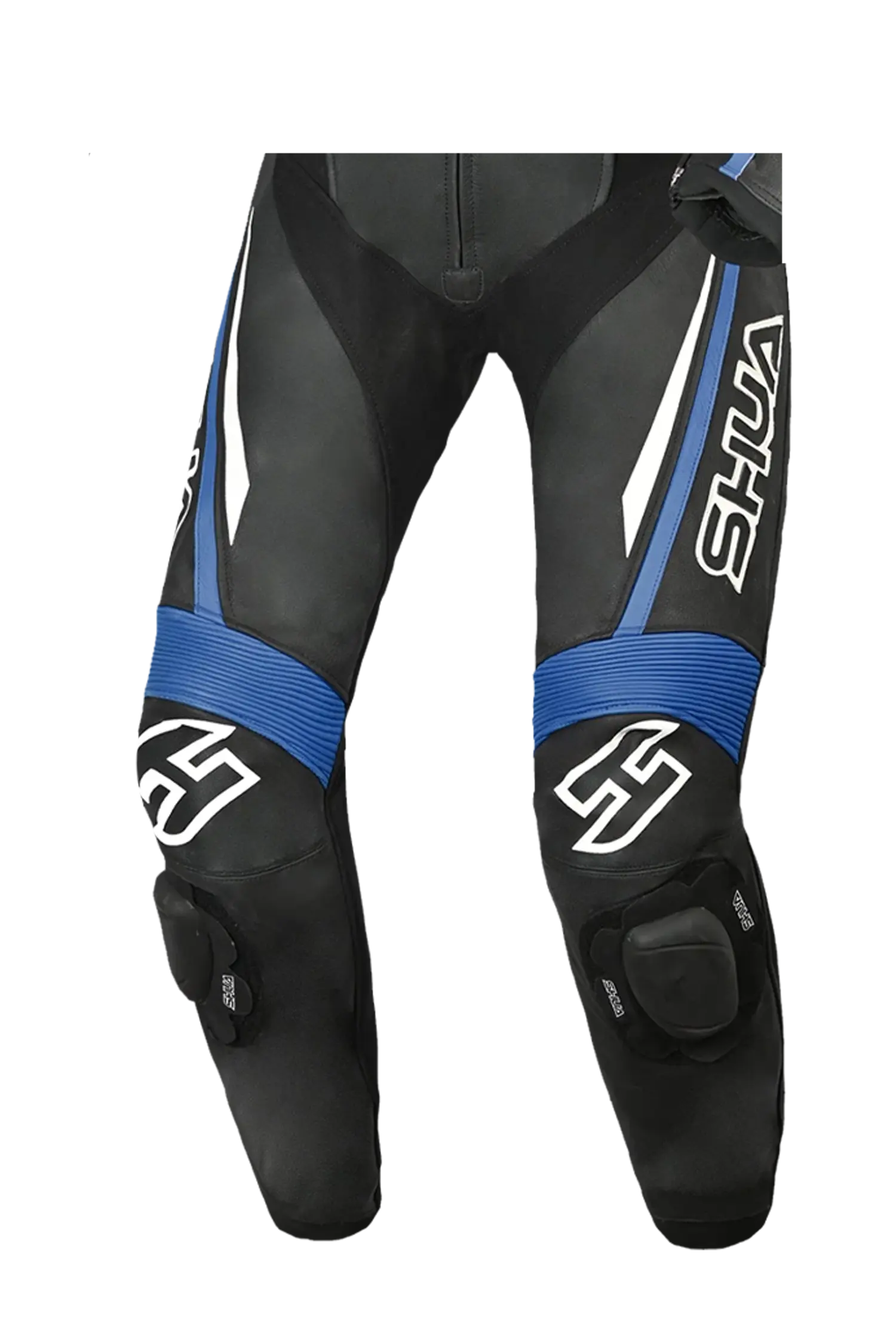 Shua Infinity Nero Blu 1PC Tute da Moto Pelle Uomo 