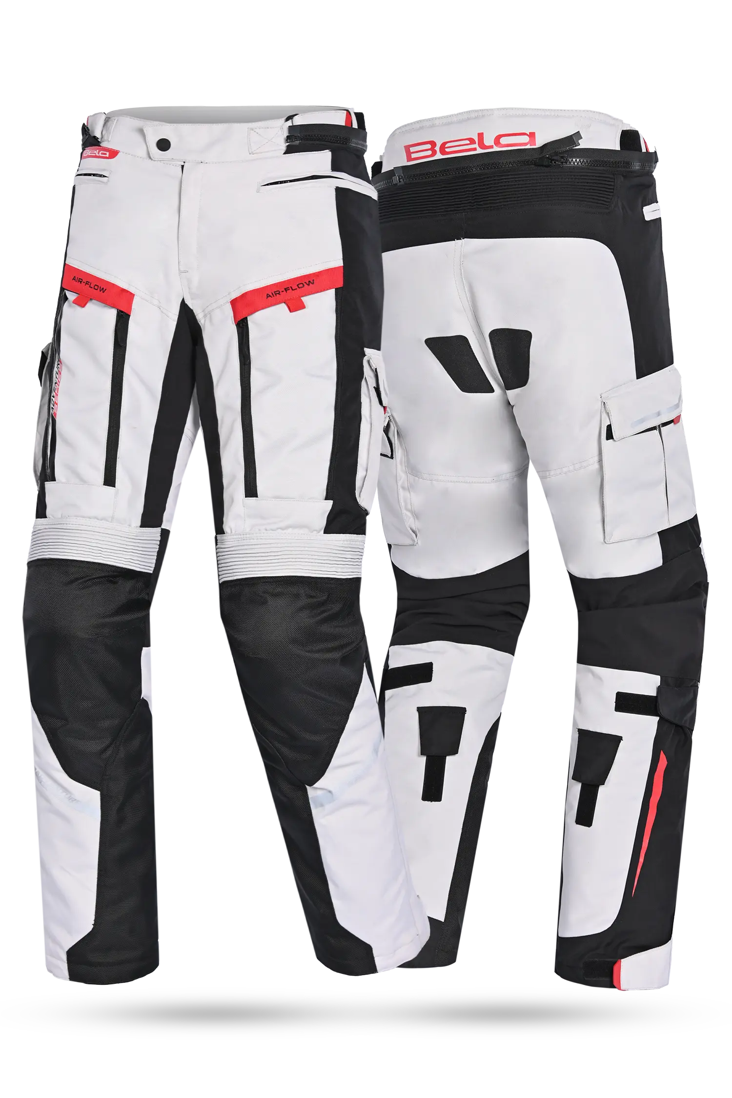 Bela Transformer Pantaloni da moto uomo Ghiaccio Nero Rosso 