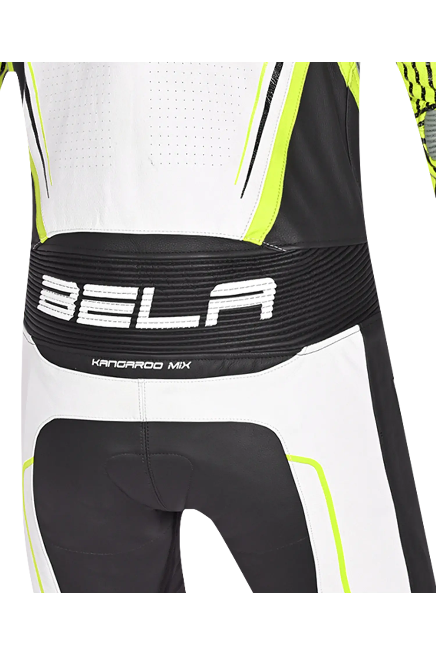 BELA NorthStar 1PC tute da corsa moto Nero Blanco Giallo 