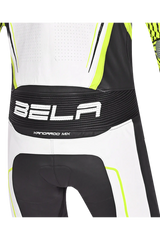 BELA NorthStar 1PC tute da corsa moto Nero Blanco Giallo 