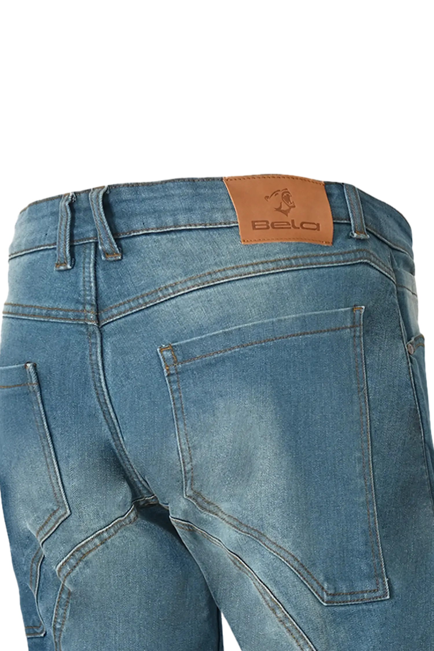 Bela Rocker Jeans Moto Uomo Azzurro 
