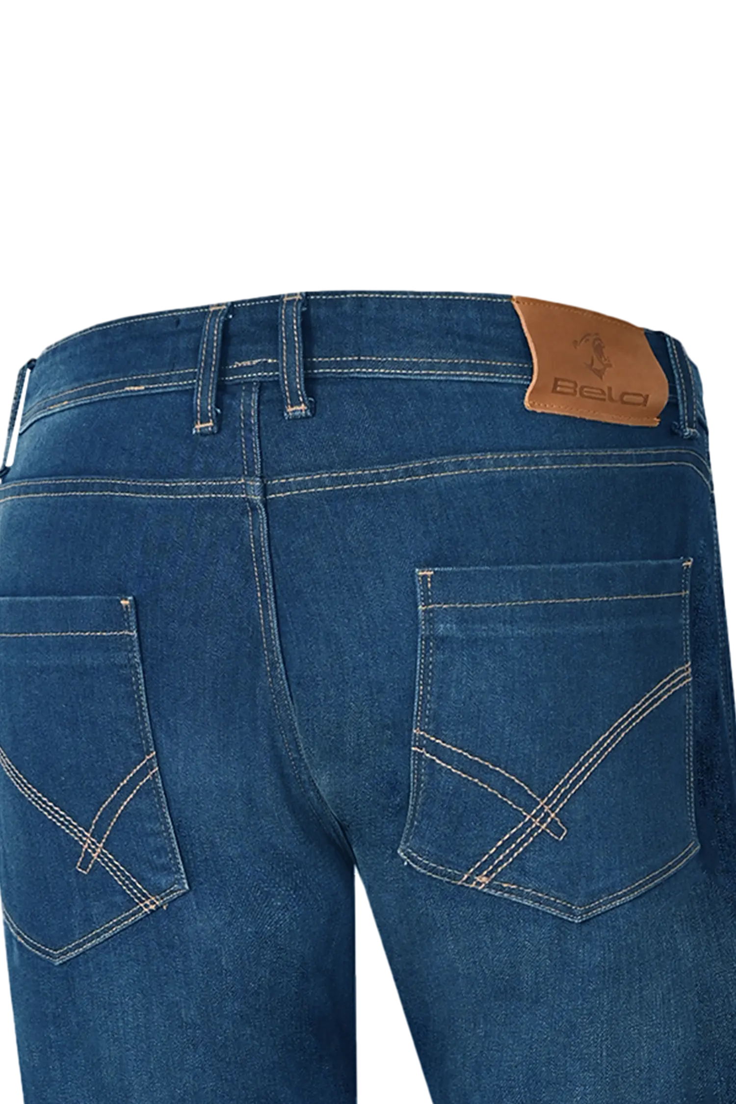 Bela Tough Rider da uomo Jeans da motociclista vintage blu 