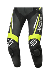 Shua Infinity Nero Giallo/Flu 1PC Tute da Moto Pelle Uomo 