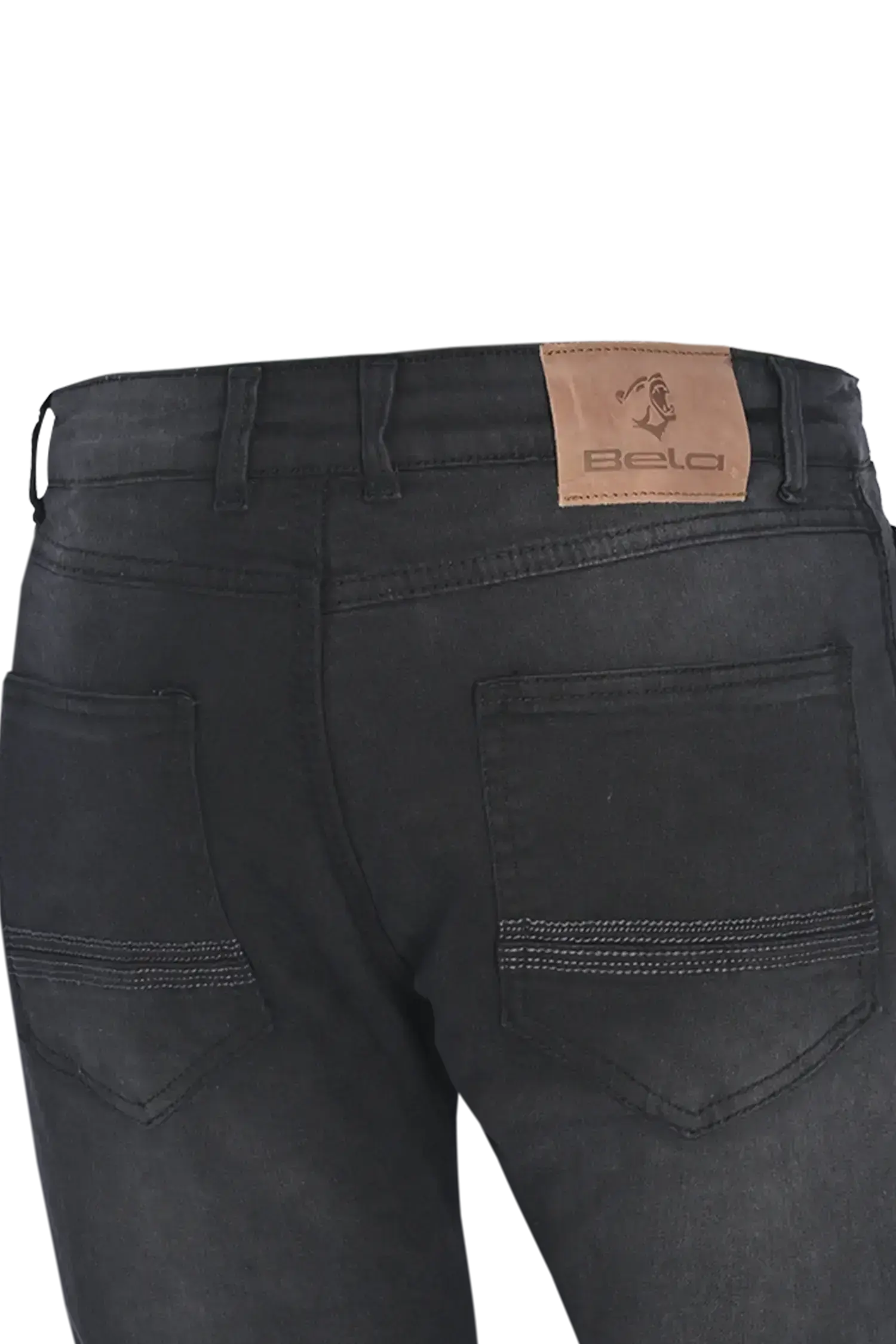 Bela Rio 32 Inseam Nero Denim jeans per moto 