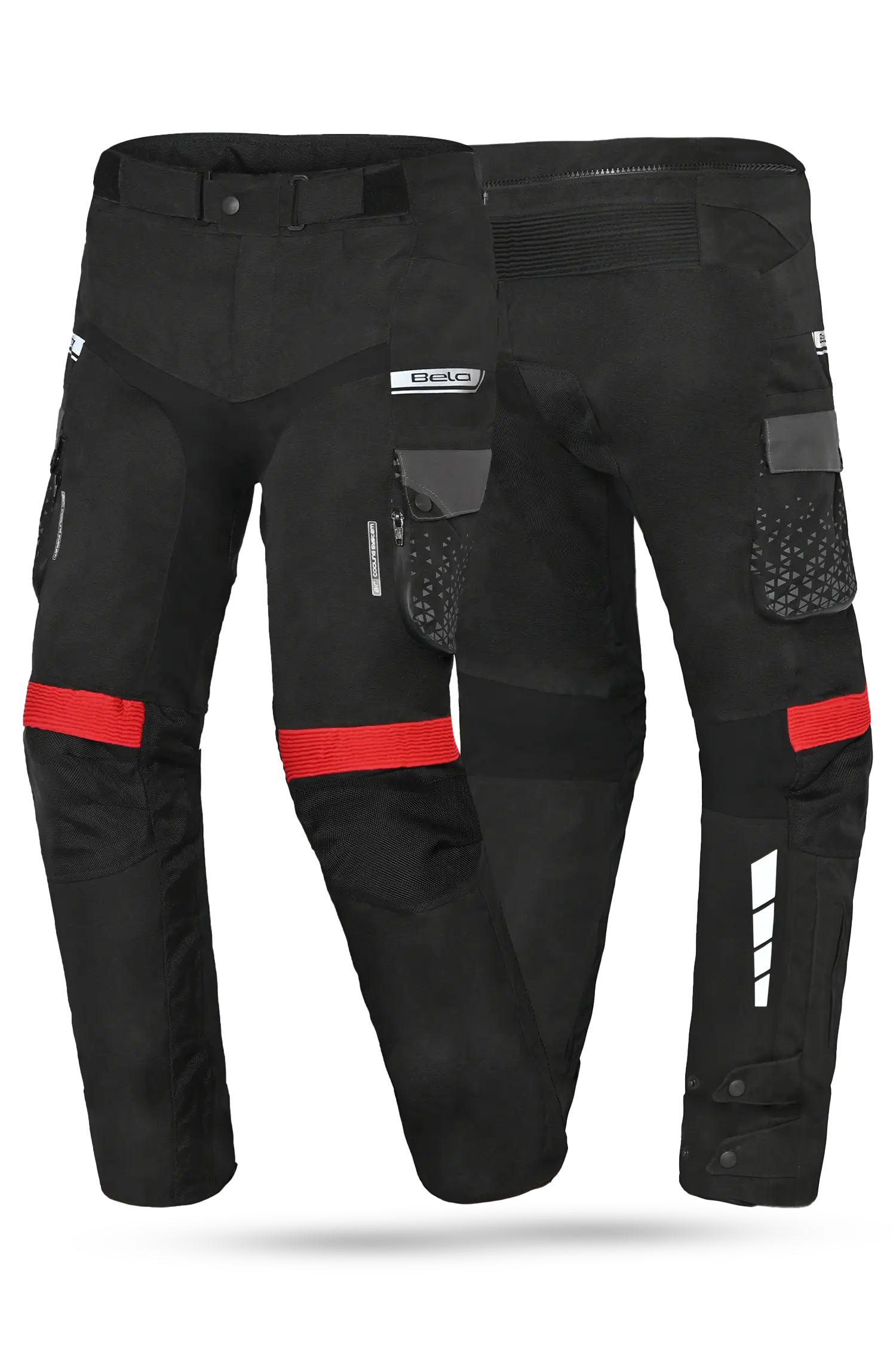 Bela Crossroad Extreme WP Pantaloni tessuto impermeabile UOMO Nero/Antracite/Rosso 