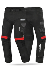 Bela Crossroad Extreme WP Pantaloni tessuto impermeabile UOMO Nero/Antracite/Rosso 