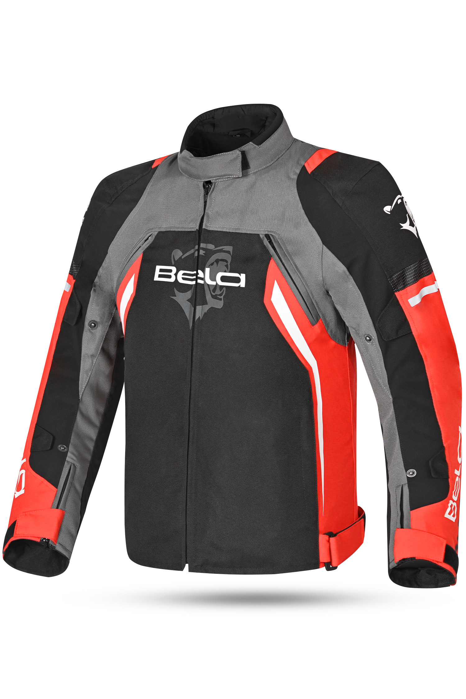 Bela Cordaniel Giacca moto Nera Grigio scuro Rosso 