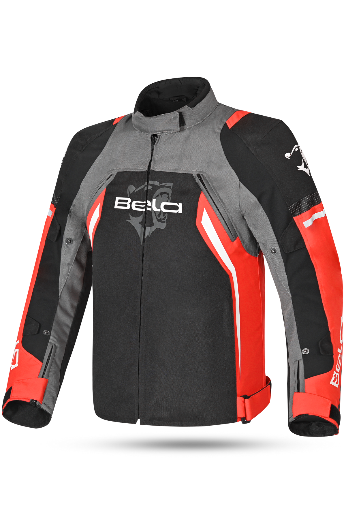 Bela Cordaniel Giacca moto Nera Grigio scuro Rosso 