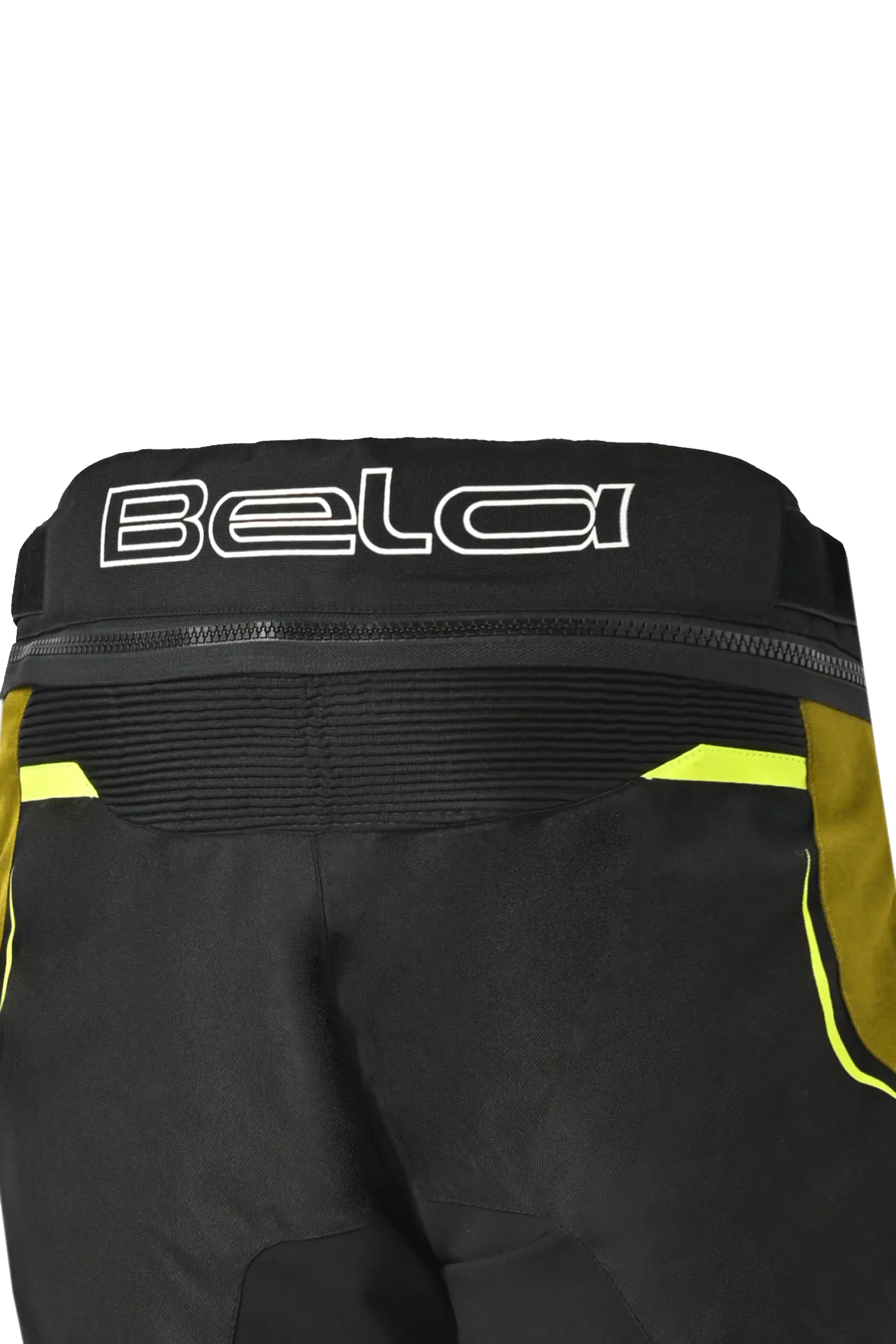 Bela Watson Pantaloni da moto touring Nero/Marrone/Giallo Fluor/Bianco 