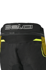 Bela Watson Pantaloni da moto touring Nero/Marrone/Giallo Fluor/Bianco 