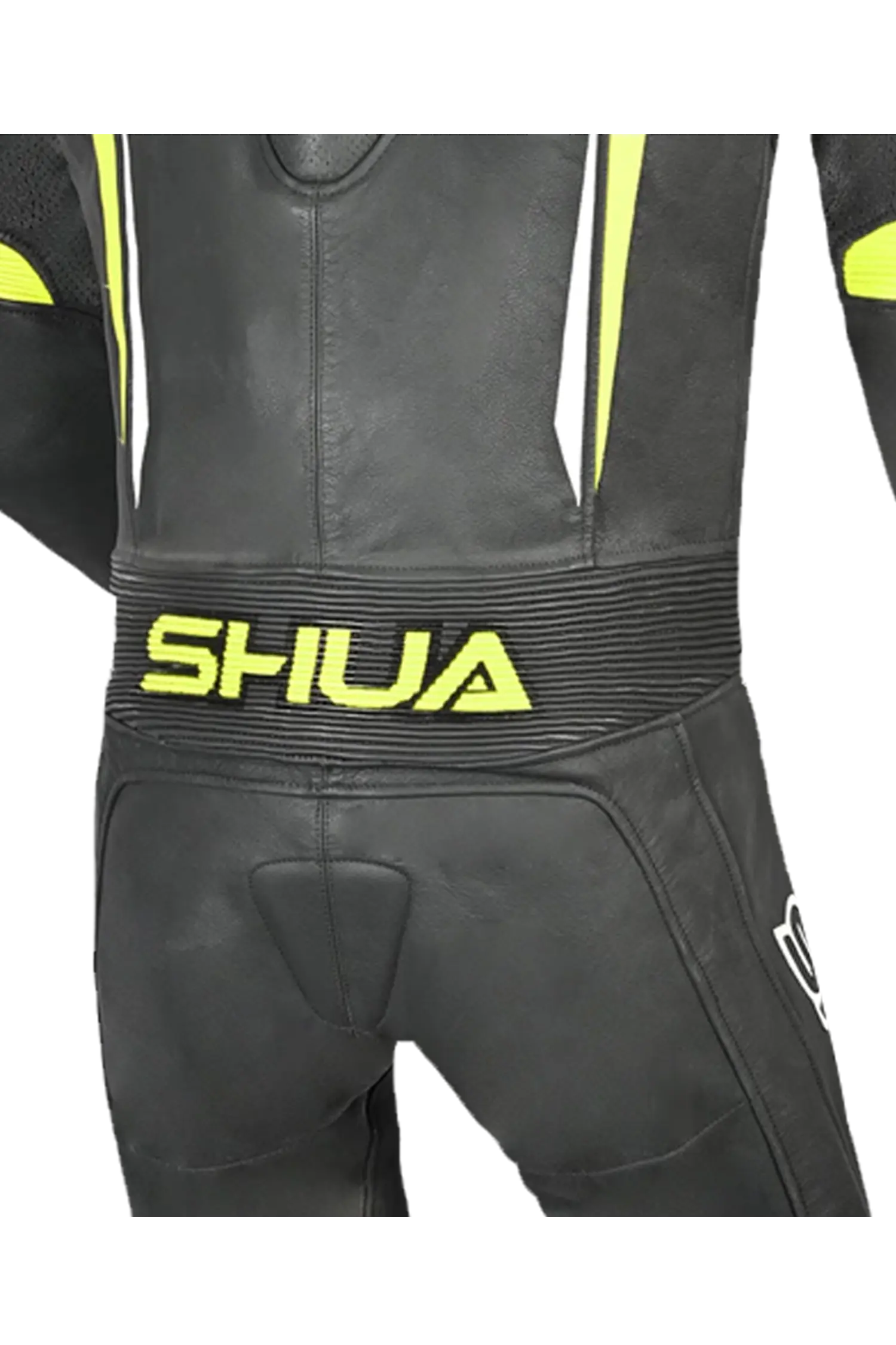 Shua Infinity Nero Giallo/Flu 1PC Tute da Moto Pelle Uomo 