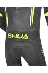 Shua Infinity Nero Giallo/Flu 1PC Tute da Moto Pelle Uomo 