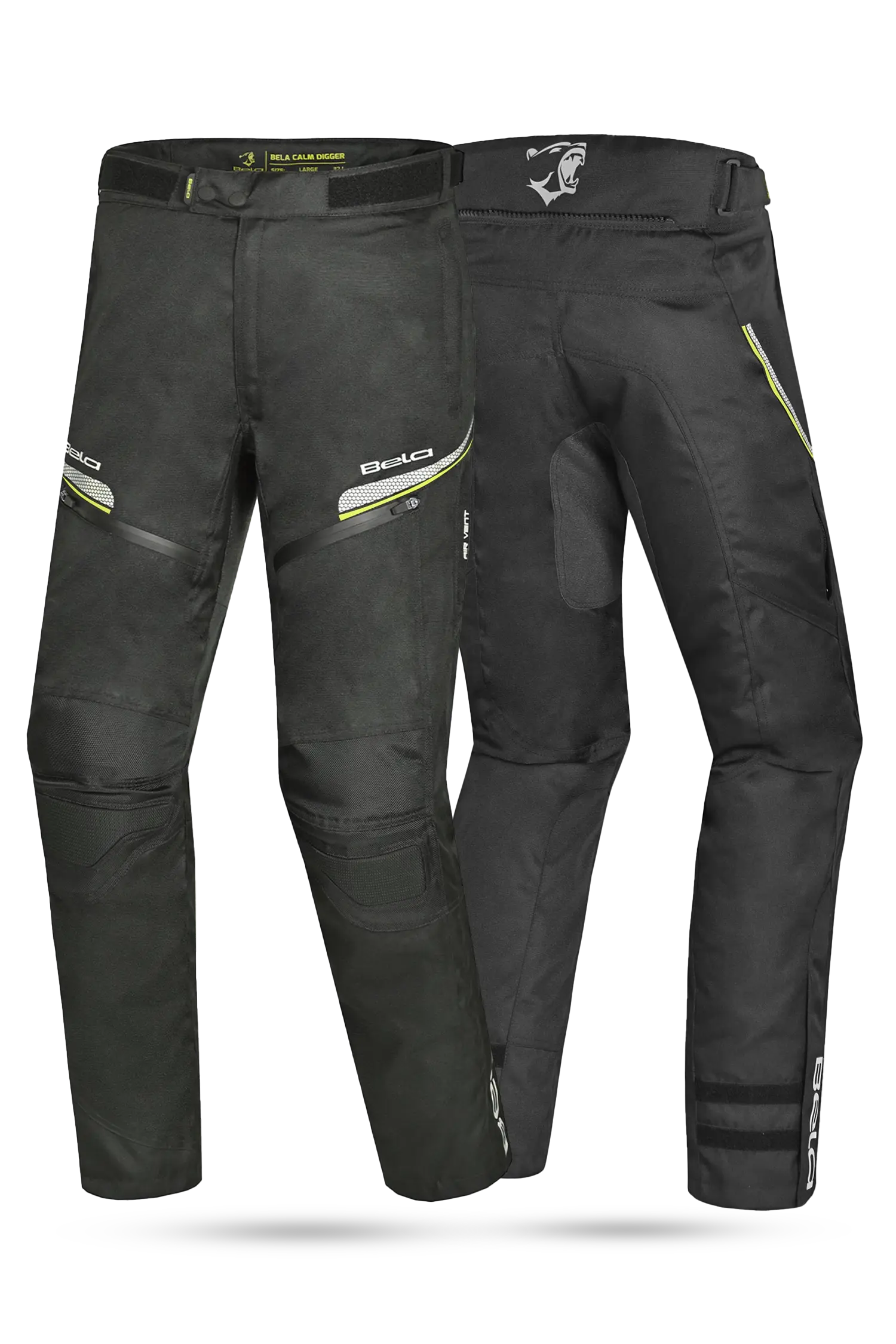 Bela Calm Digger pantaloni per Uomo 32L Nero Giallo 
